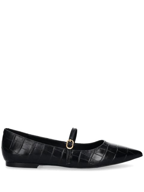 TWINSET crocodile-effect ballet flats - Black - zdjęcie produktu nr 1