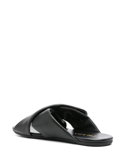 Prada Padded nappa leather slides - Black - zdjęcie produktu nr 2