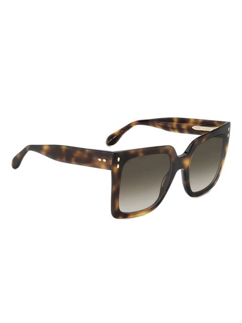 ISABEL MARANT tortoiseshell square-frame sunglasses - Brown