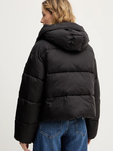 Pinko kurtka kolor brązowy zimowa oversize 105656 A2TF