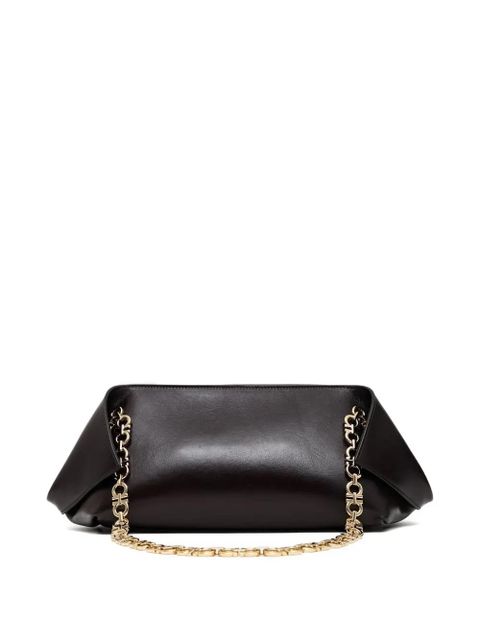 Ferragamo small Folded chain-link flap shoulder bag - Black - zdjęcie produktu nr 2