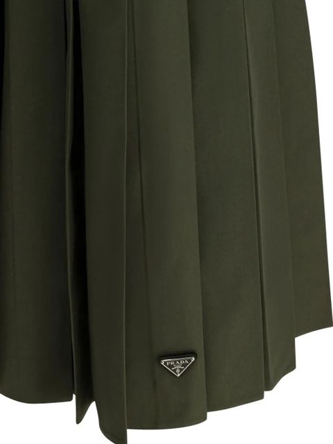 Prada pleated midi skirt - Green