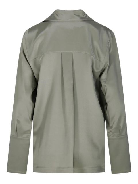 Max Mara V-neck long-sleeve blouse - Green - zdjęcie produktu nr 2