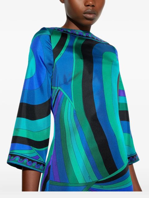 PUCCI Iride-print tunic dress - Green