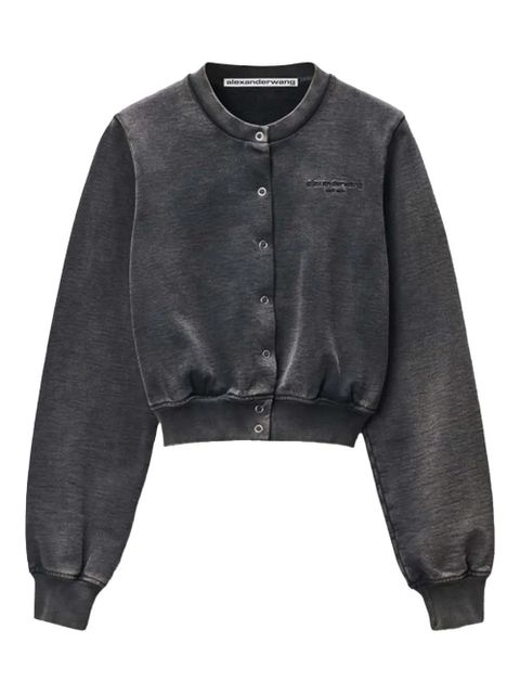 Alexander Wang snap-buttons crew-neck sweatshirt - Black - zdjęcie produktu nr 1