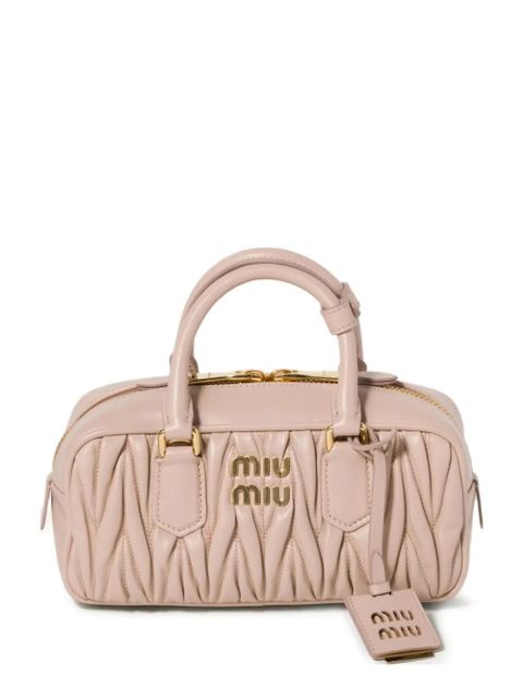 Miu Miu Arcadie matelassé leather tote bag - Pink - zdjęcie produktu nr 1