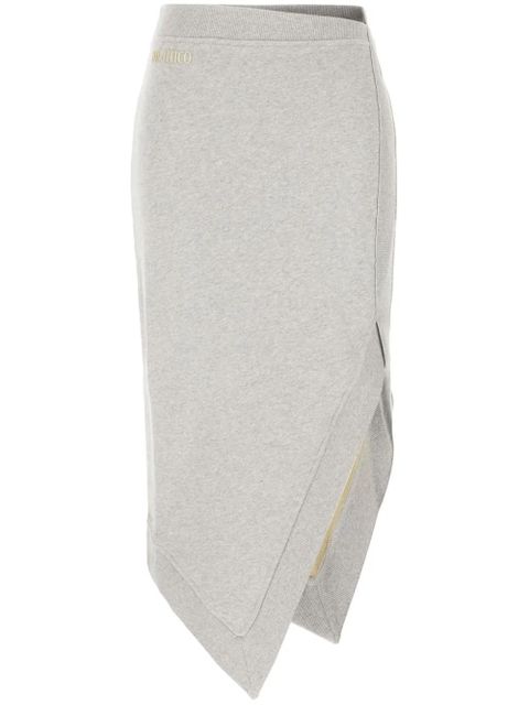 The Attico mélange-effect midi skirt - Grey - zdjęcie produktu nr 1