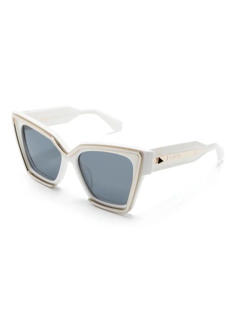 VALENTINO GARAVANI EYEWEAR Grace square-frame sunglasses - White - zdjęcie produktu nr 2