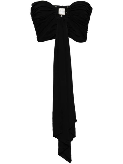 Christopher Esber bezel quartz draped top - Black - zdjęcie produktu nr 1