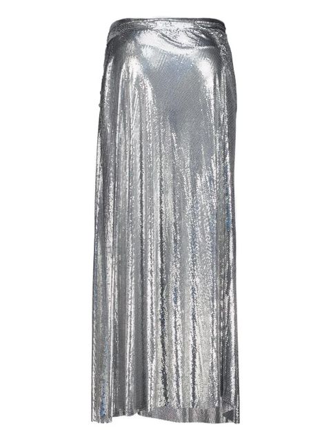 Rabanne mesh midi skirt - Silver