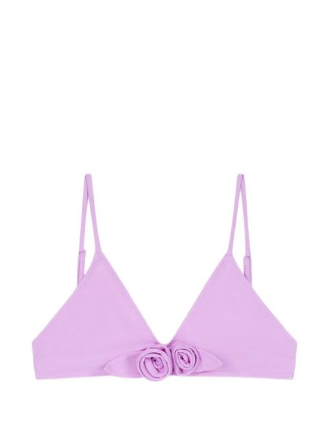 Coperni flower gathered bikini top - Purple - zdjęcie produktu nr 1