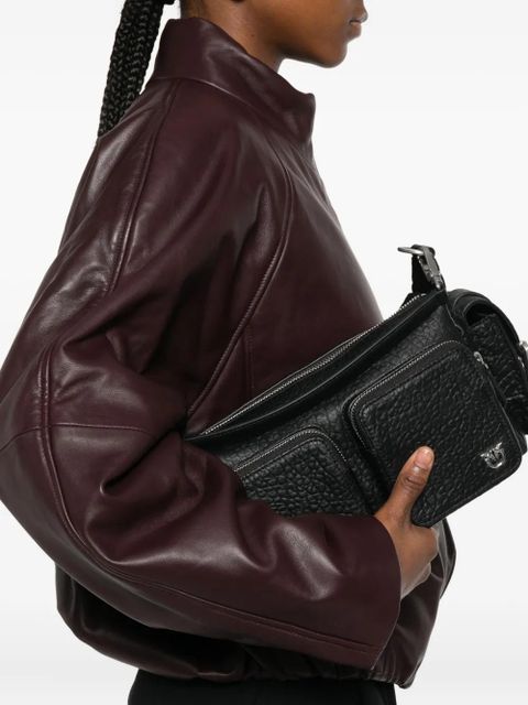 PINKO Love Birds-appliqué tote bag - Black - zdjęcie produktu nr 2