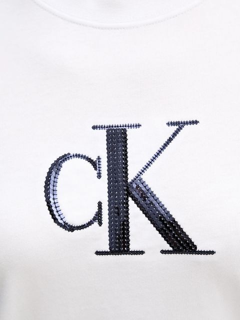 Calvin Klein Jeans t-shirt bawełniany damski kolor biały LV044E215G