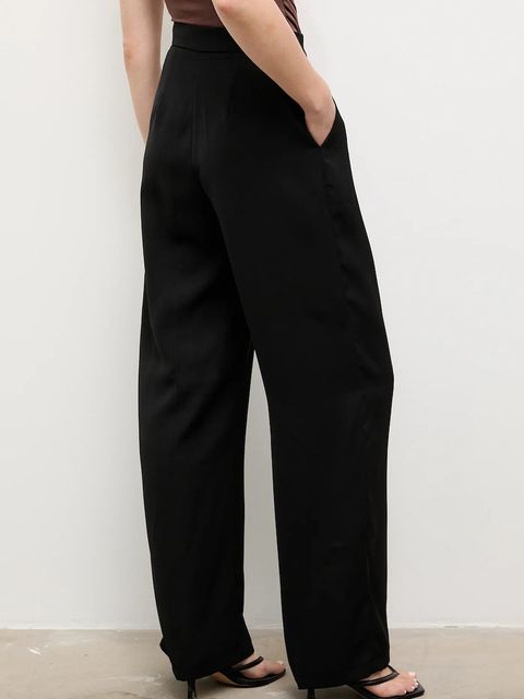 Answear.LAB spodnie damskie kolor czarny szerokie high waist