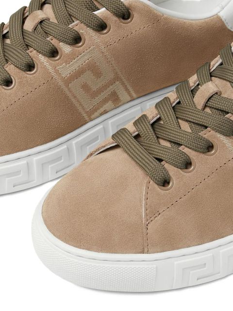 Versace Greca suede sneakers - Brown