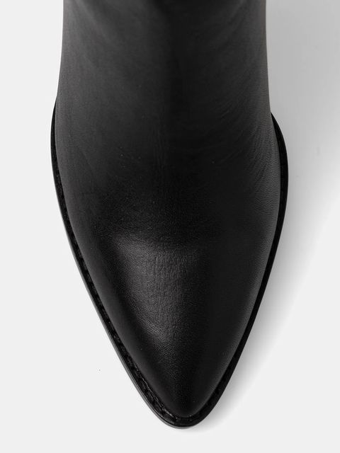 Steve Madden kozaki skórzane Bixby damskie kolor czarny na słupku 11004834