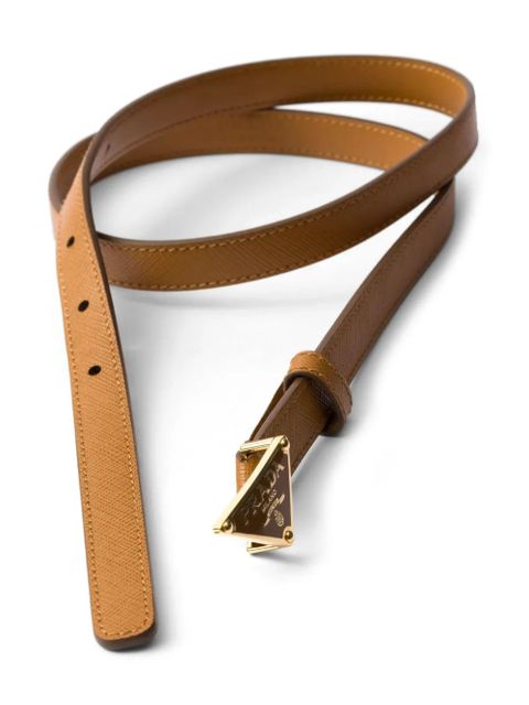 Prada triangle-logo leather belt - Brown - zdjęcie produktu nr 2