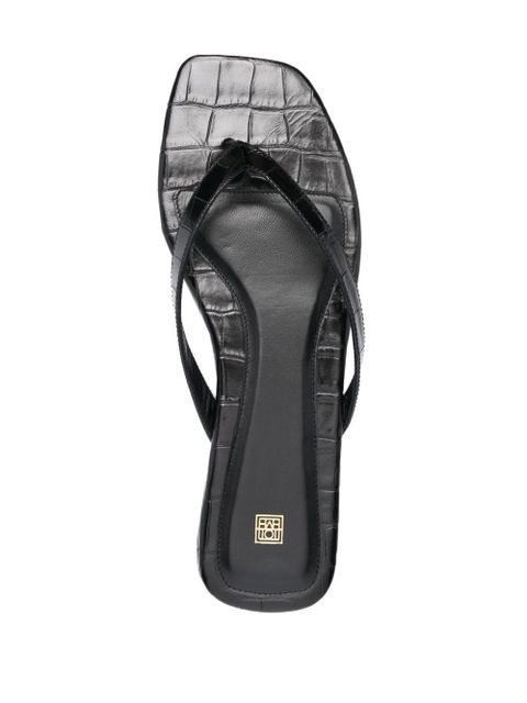 TOTEME square-toe flip-flops - Black - zdjęcie produktu nr 2