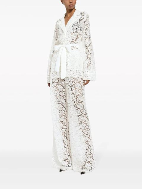 Dolce & Gabbana DNA floral-lace belted shirt - White - zdjęcie produktu nr 2