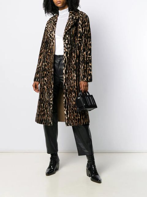Yves Salomon ocelot print coat - Brown - zdjęcie produktu nr 2