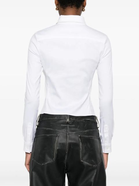 Balenciaga ruched long-sleeve shirt - White