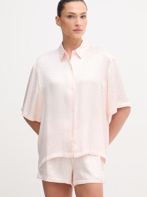 BOSS koszula piżamowa damska z wiskozy B Monogram_Top - zdjęcie produktu nr 2