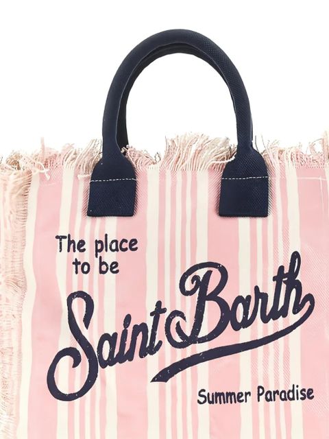 MC2 Saint Barth Colette striped frayed-edge beach bag - Pink - zdjęcie produktu nr 2