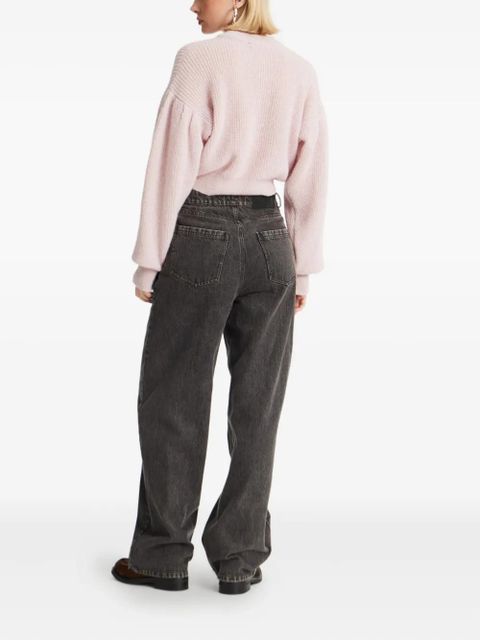 ROTATE BIRGER CHRISTENSEN laced-leg cotton pants - Grey - zdjęcie produktu nr 2