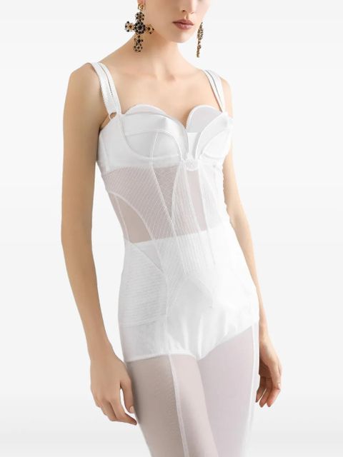 Dolce & Gabbana corset-style midi dress - White