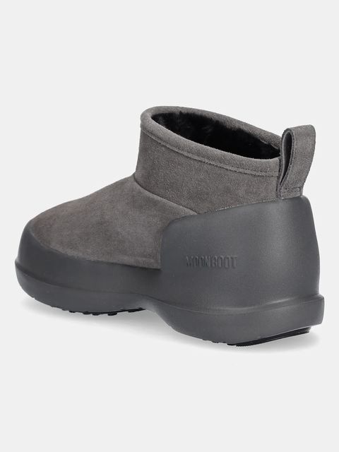 Moon Boot śniegowce zamszowe MB MEZZALUNA LOW BOOT SUEDE kolor szary 80D2500070 H005