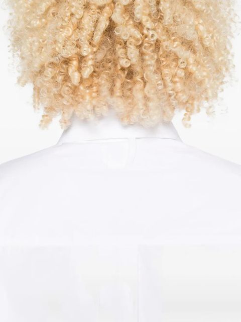 Jacquemus long-sleeve curved-hem shirt - White