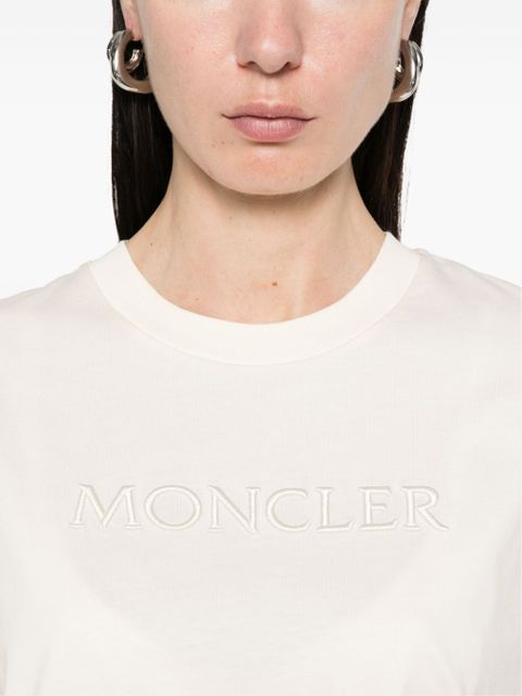 Moncler logo-embroidered T-shirt - White