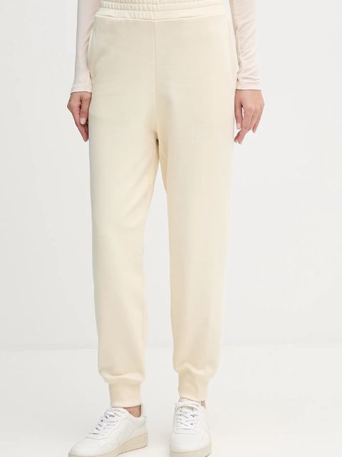 United Colors of Benetton spodnie dresowe bawełniane damskie kolor beżowy gładkie 3UNIDF01A - zdjęcie produktu nr 1