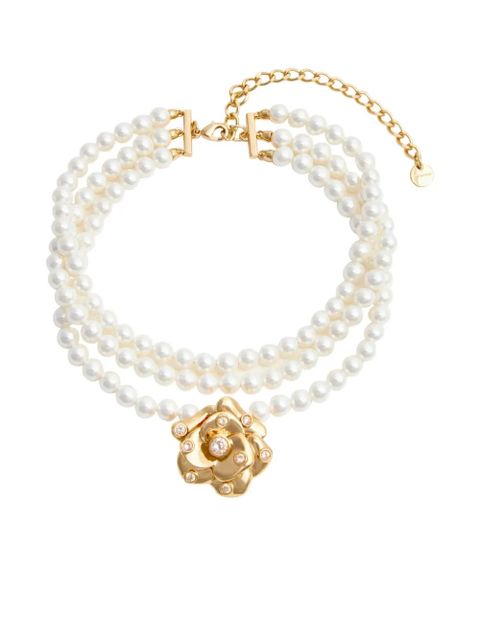 Self-Portrait pearl choker - White - zdjęcie produktu nr 1