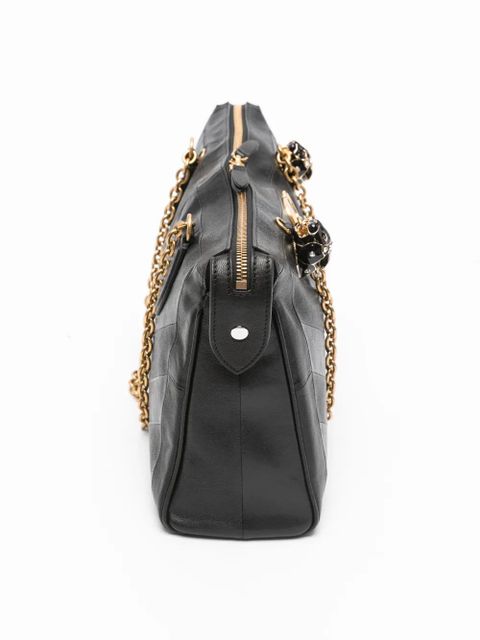 Valentino Garavani Panthea chevron-pattern shoulder bag - Black