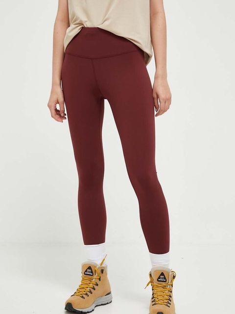 Helly Hansen legginsy sportowe Roam damskie kolor bordowy gładkie 63183 - zdjęcie produktu nr 1