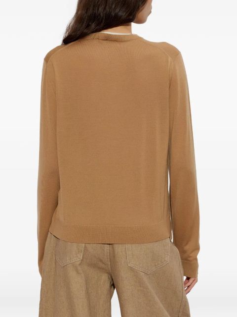 Versace logo-embroidered jumper - Neutrals