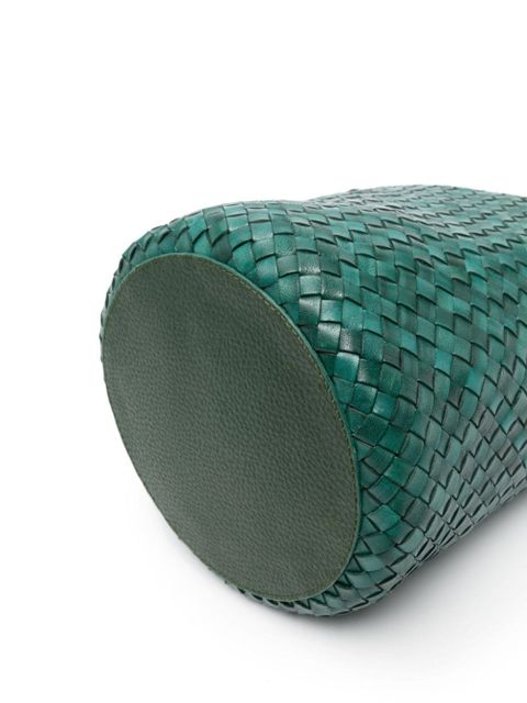 DRAGON DIFFUSION Jacky interwoven leather bucket bag - Green