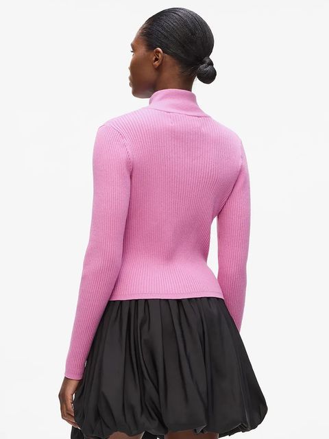 Karl Lagerfeld kardigan damski kolor różowy A4W18040 - zdjęcie produktu nr 2