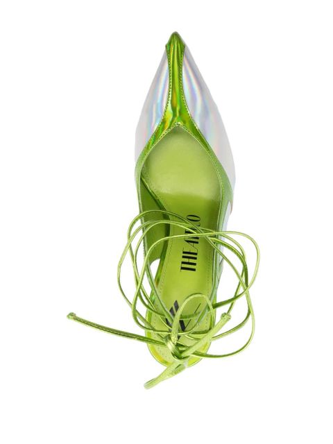 The Attico 120mm Venus leather pumps - Green