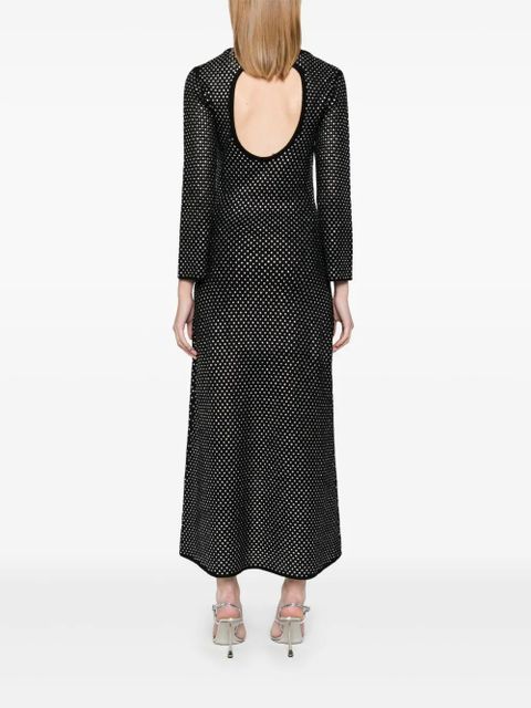 Maje rhinestoned maxi dress - Black