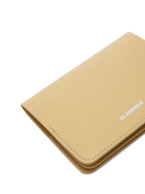 Jil Sander logo-stamp leather card holder - Yellow - zdjęcie produktu nr 2