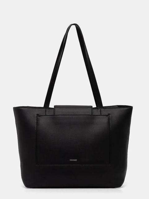 Trussardi torebka skórzana kolor czarny Z605E005982N