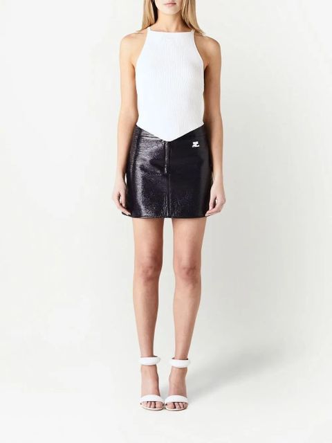 Courrèges Pointy rib-knit tank top - White - zdjęcie produktu nr 2