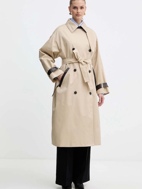 MAX&Co. trencz kolor beżowy 2526026013200 - zdjęcie produktu nr 1