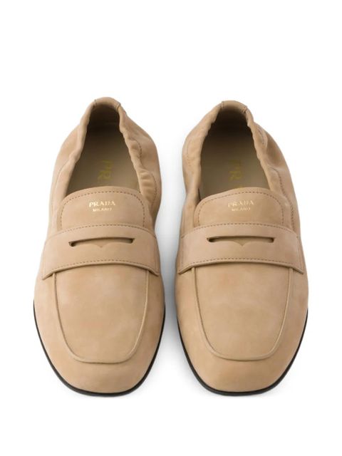 Prada leather loafers - Neutrals