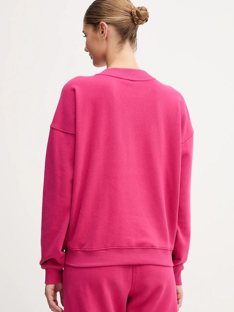 Dkny bluza bawełniana damska kolor różowy gładka DP5T1406