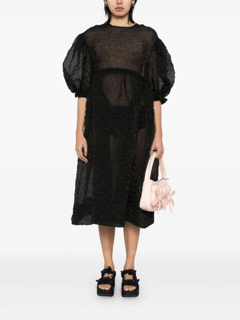 Simone Rocha ruffle detail smock dress - Black