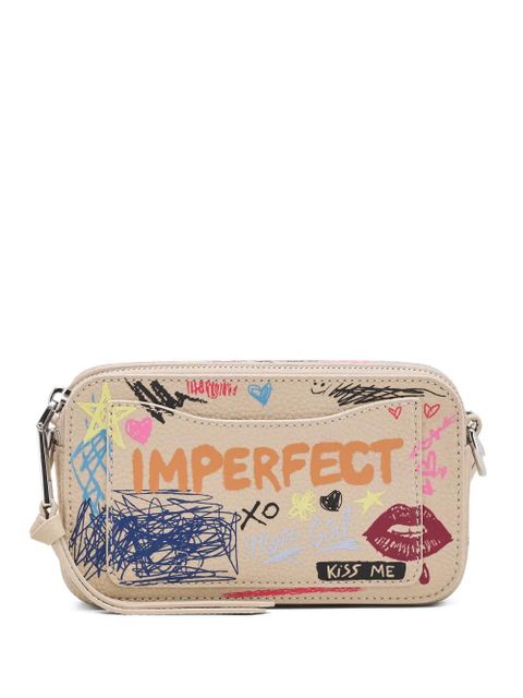 Marc Jacobs The Punk Scribble Snapshot leather crossbody bag - Neutrals - zdjęcie produktu nr 1