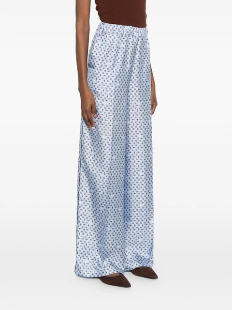 Max Mara x E. Marinella printed trousers - Blue